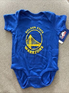 NBA Golden State Warriors Royal Blue & Yellow Baby Bodysuit Onesie